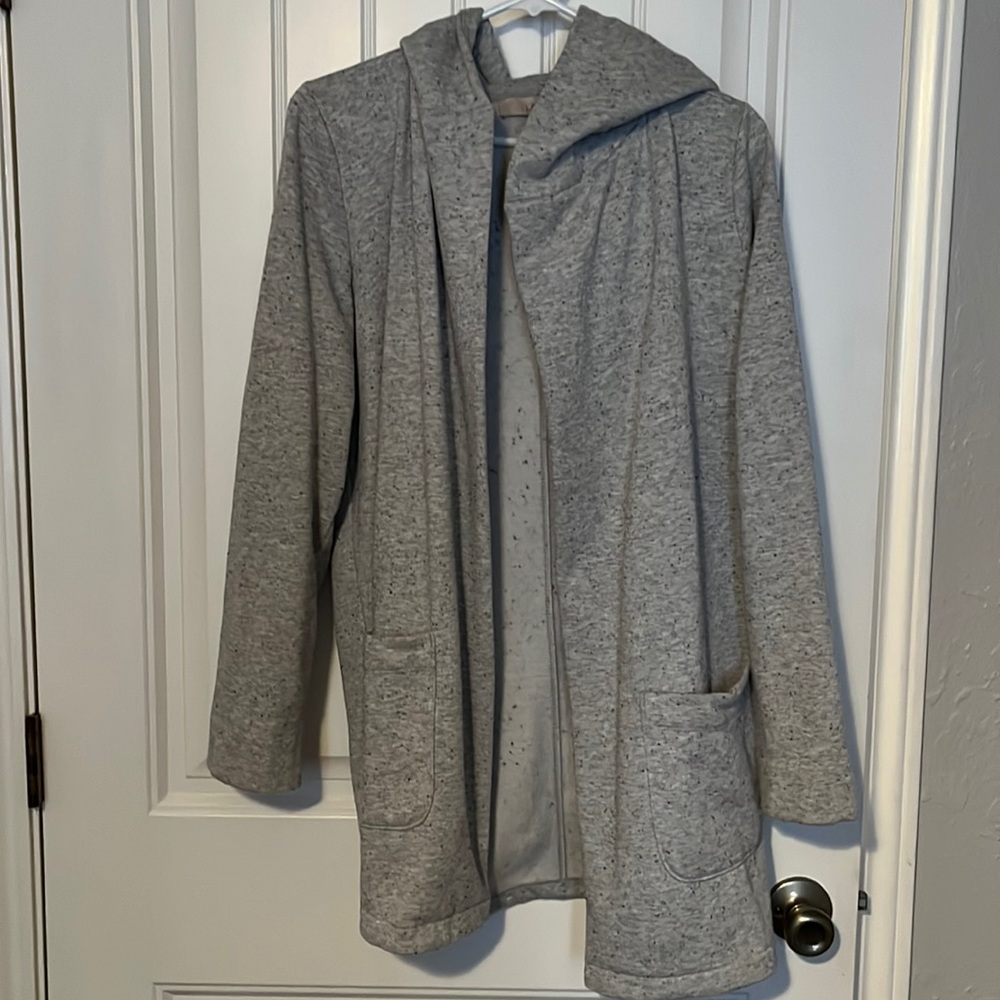 LOFT Grey Open Hoodie